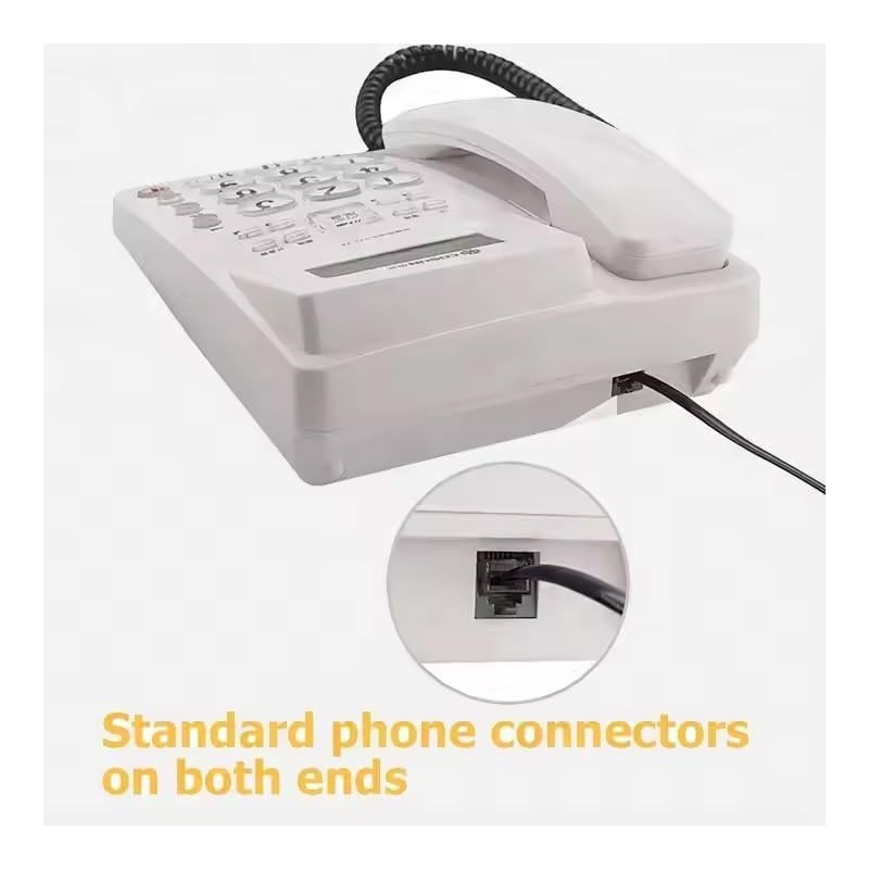 TECHZOCO RJ10 Plug, Modular Telephone Connector, 4P4C Plug, Telephone Adapter,