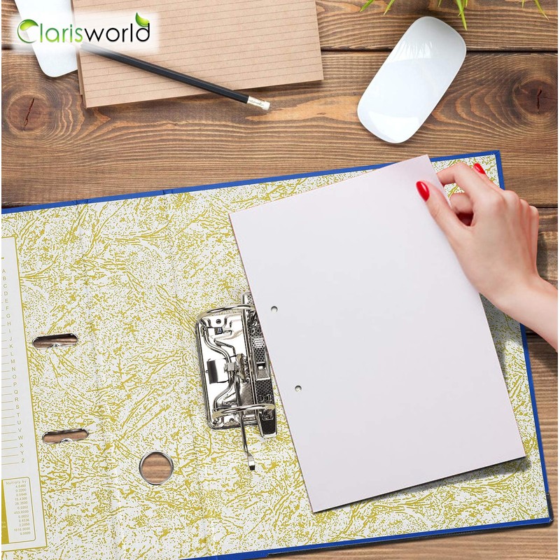 Clarisworld Lever Arch Files A4 Size 2 Ring Sheets Holder,