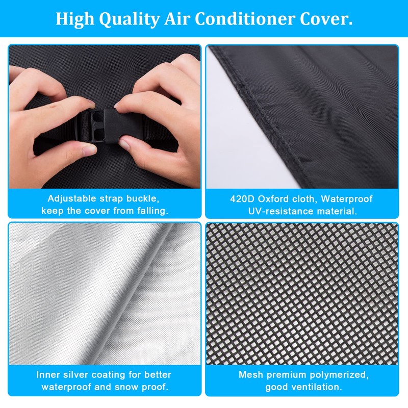 Luxiv Newest Design Mesh Window Air Conditioner Cover Outdoor, Support