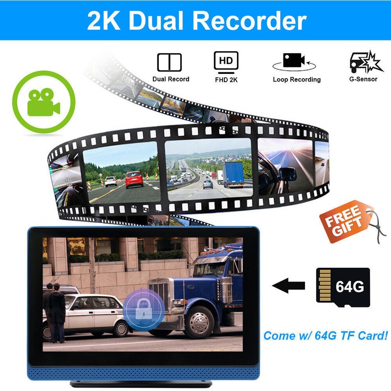 Yuanting 7" Touchscreen Monitor DVR Dash Cam Backup Camera Kit