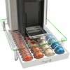 DecoBrothers Crystal Tempered Glass Vertuo Pod Holder Drawer, 28 Large