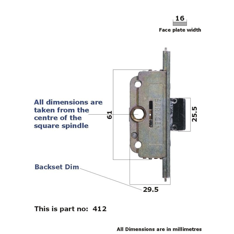 Saracen SC2 Window Dead lock Gear Box 22mm Backset Clip