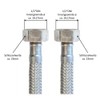 H2O-Flex® Panzerschlauch beidseitig 1/2 Zoll ÜM, Flexschlauch mit 2 x
