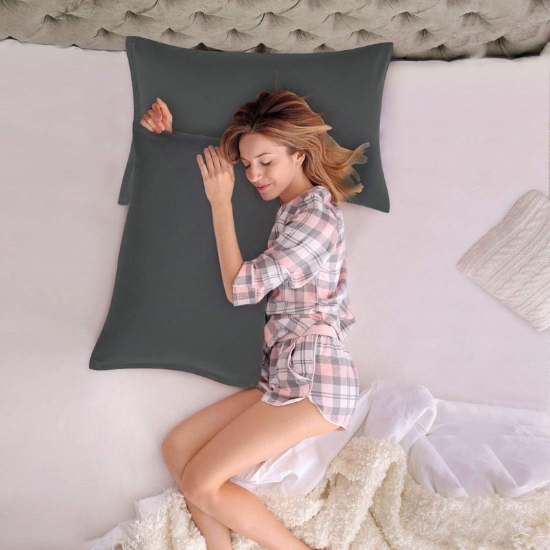 PiccoCasa Zippered Pillowcases, 100% Brushed Microfiber Polyester Pillow Case Cover,