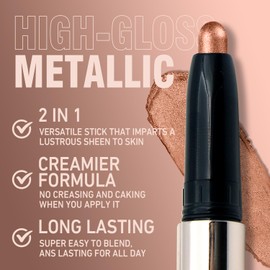 Beauty Searcher Eyeshadow Stick Matt Shimmer Eyeshadow Pencil Crayon Smooth Waterproof Pigmented Creamy Eyeshadow Pencil Eye Lightener Highlighting Pen Eye Makeup (#06 Matte Red Brown)