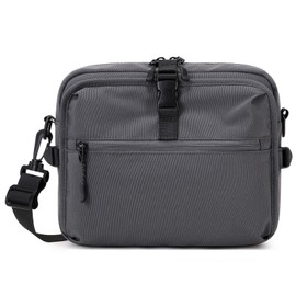 Lohol Small Messenger Bag for Men Women, Water Resistant Adjustable Crossbody Sling bag Purse for Daily Use Travel Sports (Dark Grey)