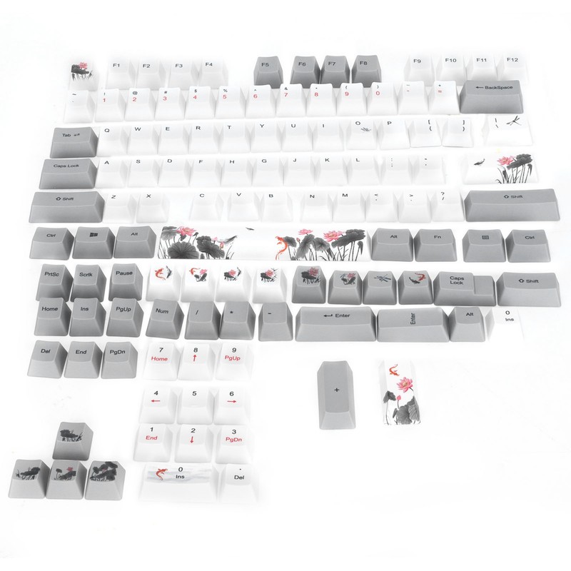 PBT Keycaps 118 Key English Style With Animal Pattern Elements