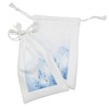Lunarable Pale Blue Fabric Pouch Set of 2, Hand Drawn