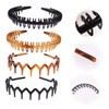 Vaguelly 4pcs Retro Slip Hair Hoops for Women Comfortable Headbands