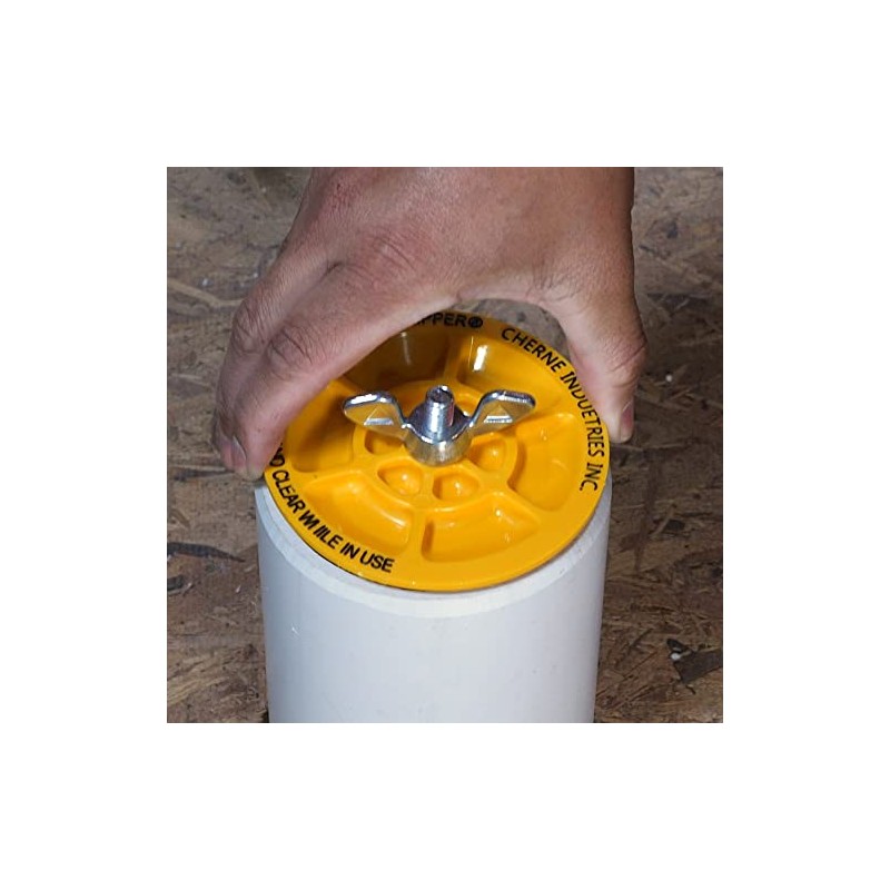 Cherne INDUSTRIES Pipe Plug,Mechanical,Size 4 In 270296, Yellow