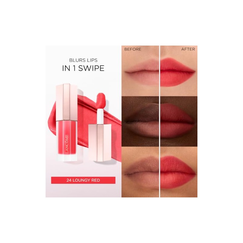 Lancme Labial Mate Aterciopelado Efecto Relleno Lip Idle CuddleBlur 24