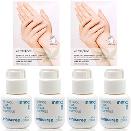 Innisfree Retinol Cica Trace Ampoule 30ml (4 pieces + 2 hand packs) / 이니스프리 레티놀 시카 흔적 앰플 30ml (4개+핸드팩 2매)