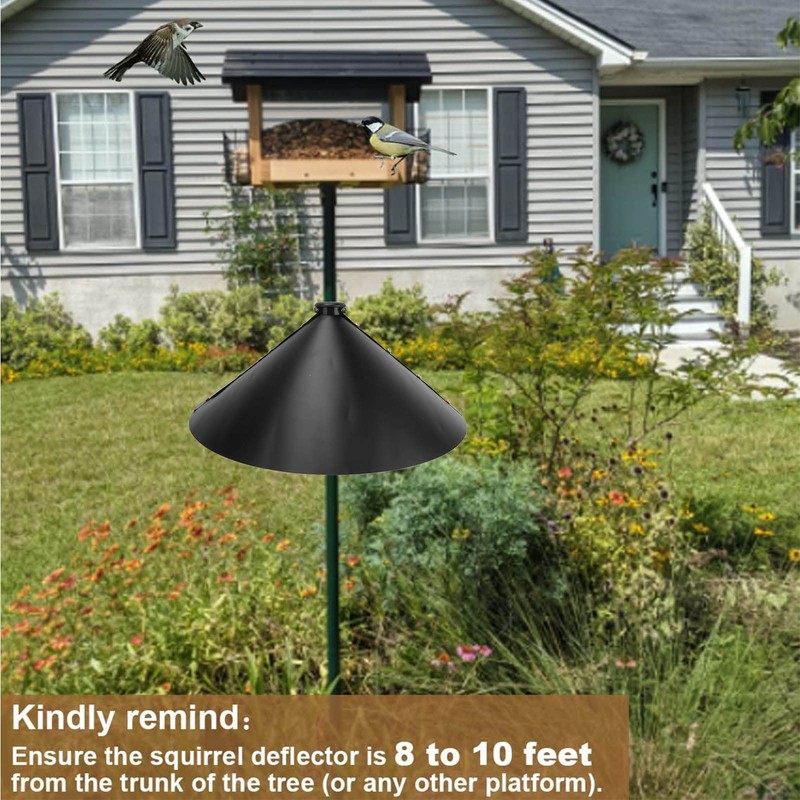 Squirrel Baffle for Bird Feeder Pole, 15.7 Inch Squirrel Proof