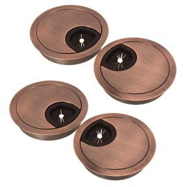 Mesee Kit de 4 ojales de escritorio, 50 mm, cable de metal, ojales, ojales, superficie de escritorio, cable de alambre redondo, cubierta para el hogar y el escritorio