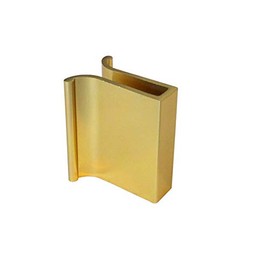 Gordon Glass Co. Brite Brass Frameless Shower Door Slip-On Finger Pull