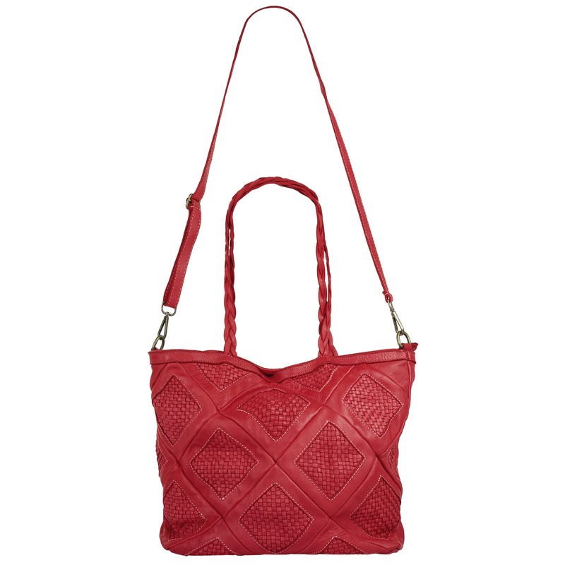 Samantha Look 021394 Women's Real Leather Shopper Bag, Made in