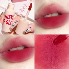 Labial Líquido Brillante No Pegajoso - 6 Tonos Hidratantes, Tinte de Labios Ligero como el Agua, de Malva a Rojo (#01)
