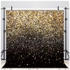 AIIKES 10x10FT Golden Bokeh Photography Backdrop Black and Gold Glitter