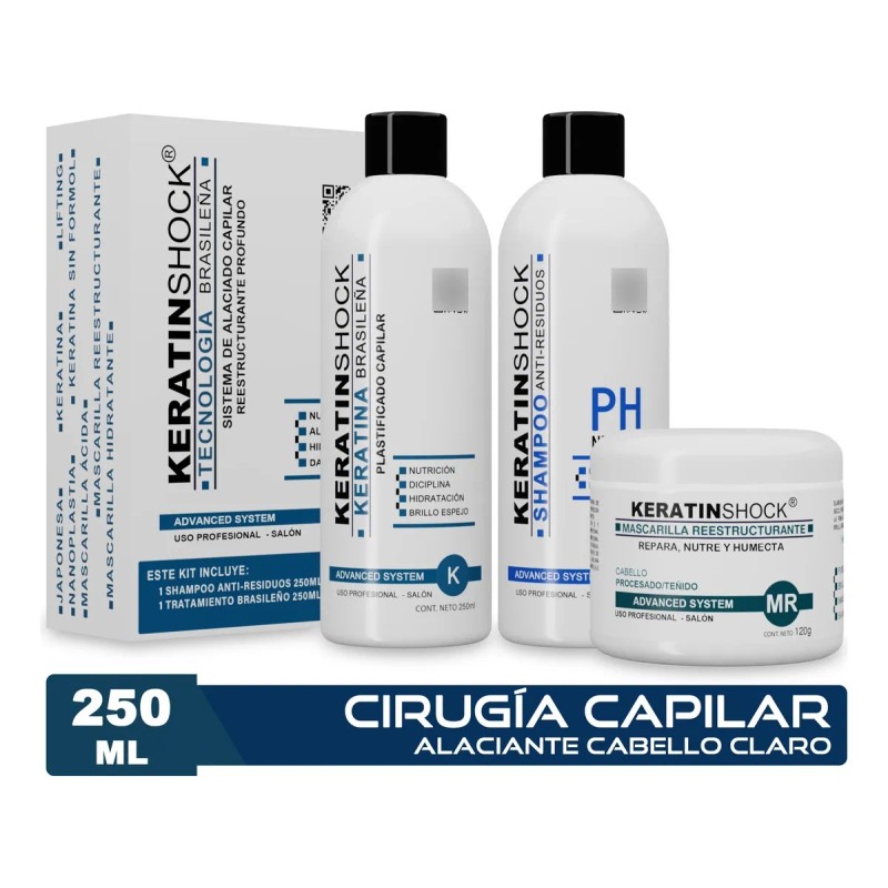 Keratinshock Cirugia Capilar Keratina Brasilea Plastificado