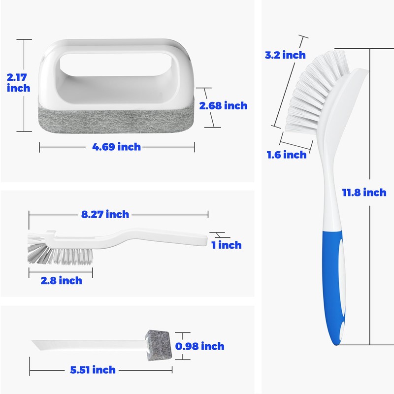 Holikme Cleaning Brush Set, Scouring Pad for Cleaning, Groove Gap