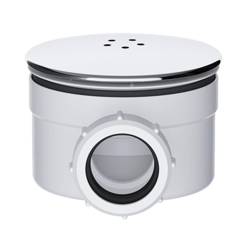 Universal Outlet Chrome Shower Trap - 90mm Shower Drain, Easy