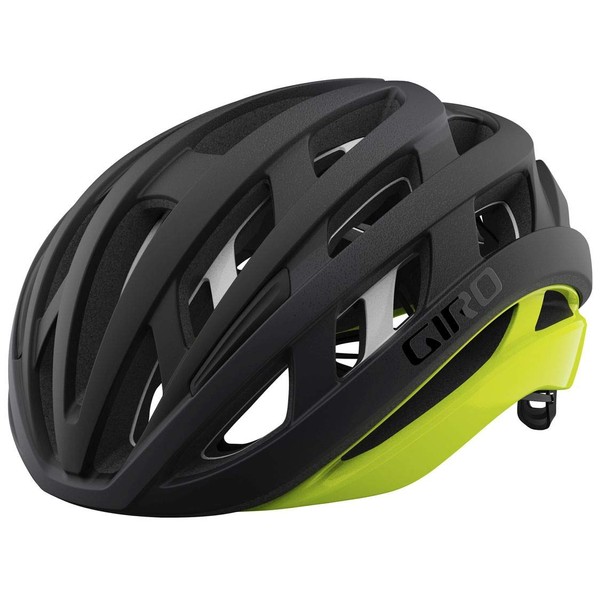 GIRO Helios Spherical Men's Helmet, Matte Black Fade/Highlight Yellow, S