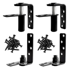 Saloon Door Hinges, Self-Return Double Swinging Door Hinge, Saloon Doors Swinging, 304 Stainless Steel, 50 lbs Load Bearing, for Cafe/Bar or Courtyard Door (2 Sets Black)