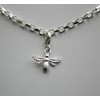 Genuine 925 Sterling Silver Honey Bumble Bee Charm Clasp Clip