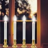 4 Pack Window Candles Battery Operated with Timer,Christmas Window Candle