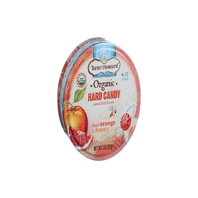 Torie and Howard Organic Hard Candy Tin, Blood Orange and