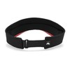 Pacific Headwear Standard Perforated Visor Powered by Coolcore, Black/Red