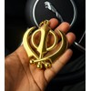 Steel Finish Golden and Silver Khanda Car Hanging Accessory with