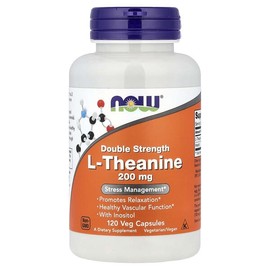 NOW Foods, L-Theanine, Veggie Capsules 120 Tablets / NOW Foods (나우푸드), l-테아닌, 베지 캡슐 120정