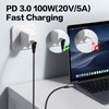 YACSEJAO USB C to USB C 90 Degree Cable 10Gbps