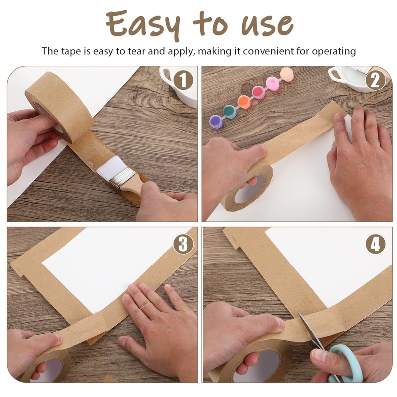 TEHAUX 2 Rolls Water Activated Tape Line Picture Frame Tape