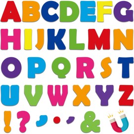 Qyeahkj 103 Pcs Colorful Magnetic Letters 2’’ Magnetic Letters for Classroom Whiteboard Fridge Magnetic Alphabet Letters Kit for Toddlers Teacher Educational Tool for Preschool Home Learning Spelling
