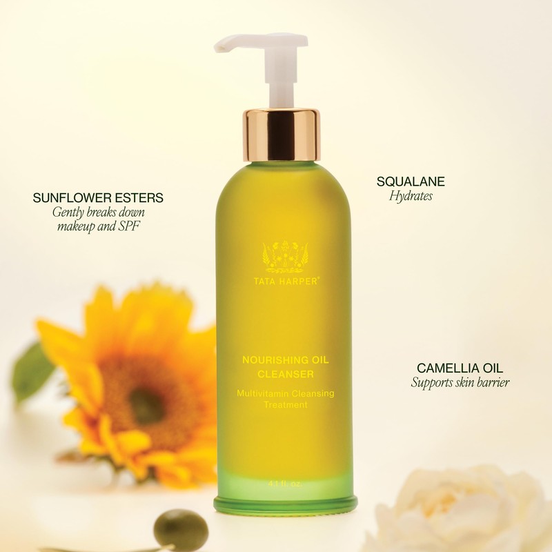 Tata Harper Nourishing Oil Cleanser, Gentle Makeup Removing Cleanser, For
