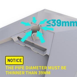 Kopinma Gen 3 Pipe Adapter, Bracket Wall Mounted For Star Link Gen 3 Adapter Satellite Equipment, Gen 3 Mount Kit for Internet Satellite V3 Accessories Without Pole