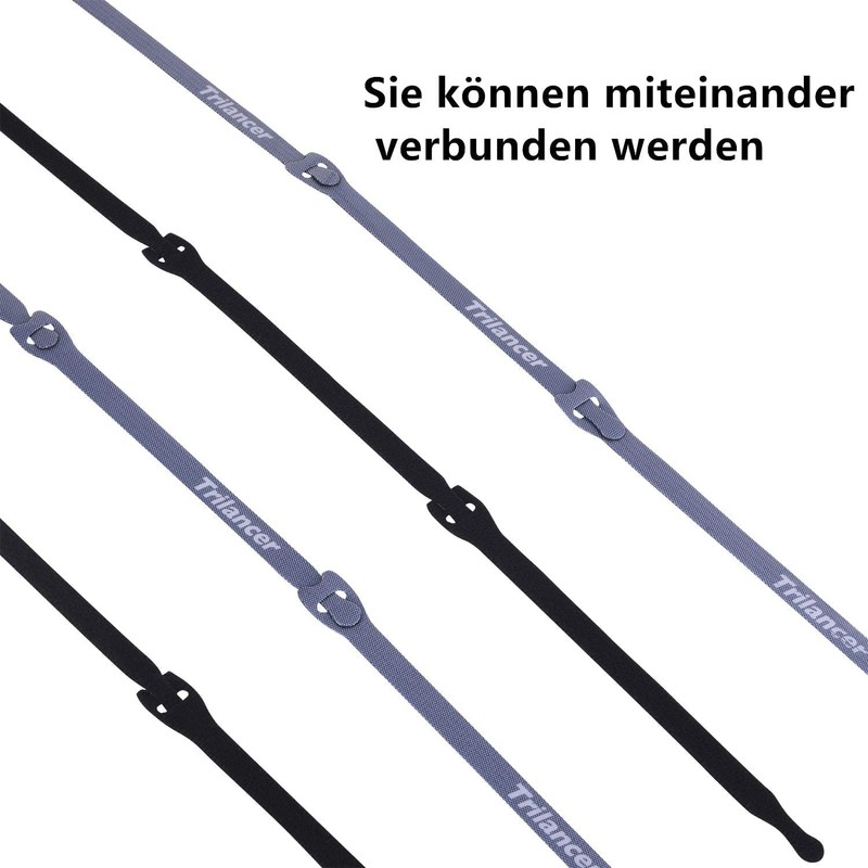 Trilancer Cable Tie with Velcro, 20cm 50 Pieces Reusable Velcro