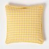 Homescapes Checked cushion cover for decorative cushions, gingham, yellow, 45