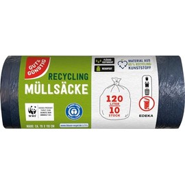 GUT & GÜNSTIG Edeka Drawstring Bin Bags 120 Litres Pack of 10