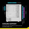 GAMDIAS White ATX Mid Tower Gaming Computer PC Case with