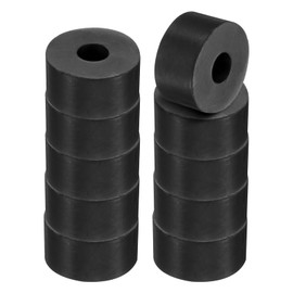 PATIKIL Multi Purpose Rubber Spacer, 10 Pcs 1.2"OD 0.39"ID 0.6"Thickness Neoprene Round Anti-Vibration Isolation Pads Isolator Rubber Bushings Spacer Washer for HVAC Bolts Car Accessories