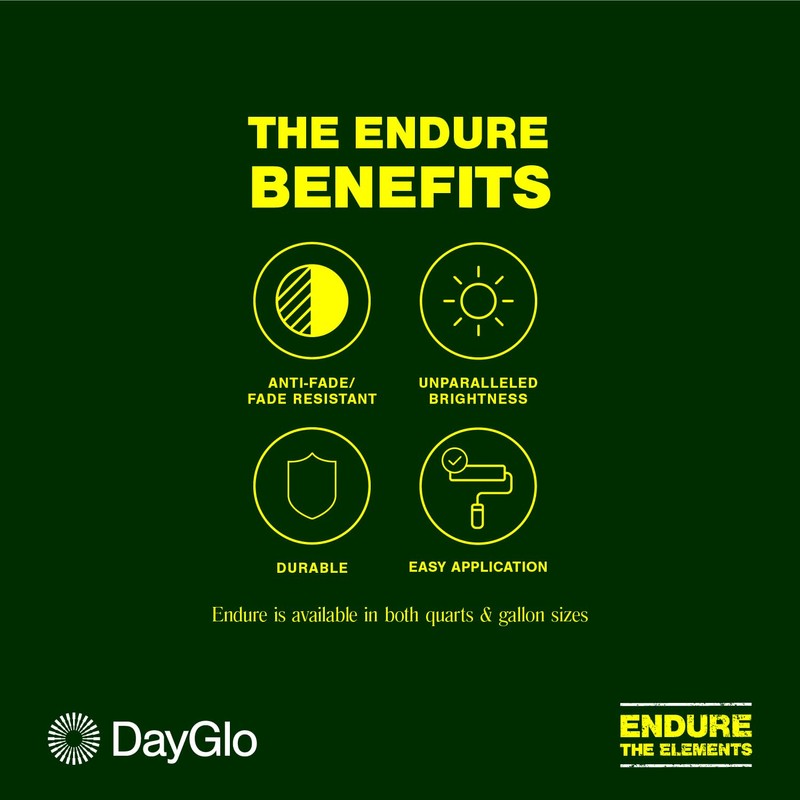 DayGlo Endure EFL Hi-Vis Series Fluorescent Alkyd Brushing Paint -