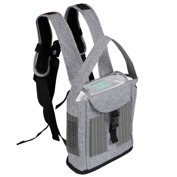 Lightweight Portable Oxygen Concentrator Backpack for G3 Unit, Breathable & Comfortable POC Carrying Bag with Mesh Panels, Water Resistant Oxygen Backpack (GRAY)