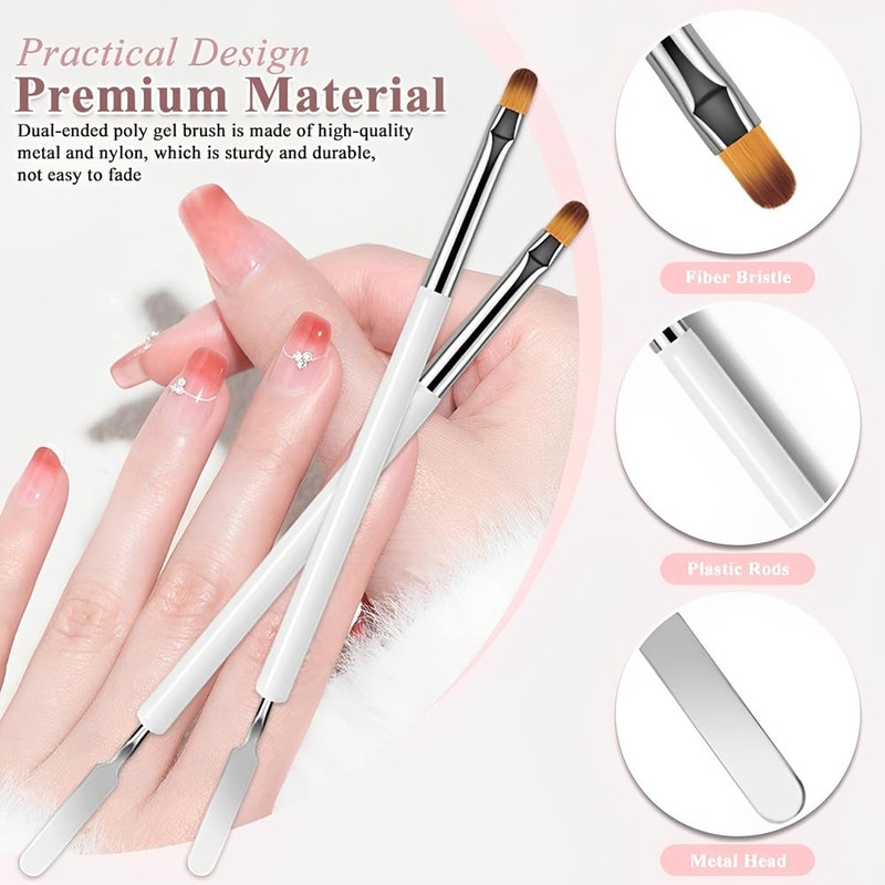 HZXINYI 2 Pcs Nail Brushes for Gel Nails - 2
