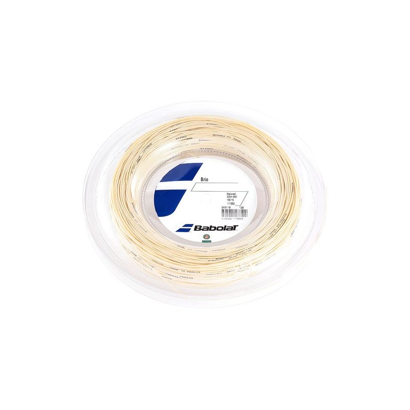 Babolat BA243118 Hard Tennis String, Brio, 125/130/135 (200 m), Natural