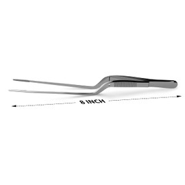 Luca Ear Adson Bayonet Shape Tweezer Forceps Stainless Steel (Bayonet Shape, 8")