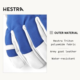 Hestra Army Leather Ski Gloves / Gauntlets - royal blue, size: 11