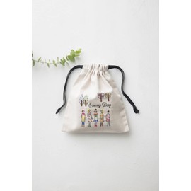 Lucian 542109 100 Mini Drawstring Bag (Raved Road) Embroidery Kit, White